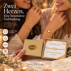 Freundschaftsarmband 2er Set Herz mit Geschenkbox – Gold oder Silber
