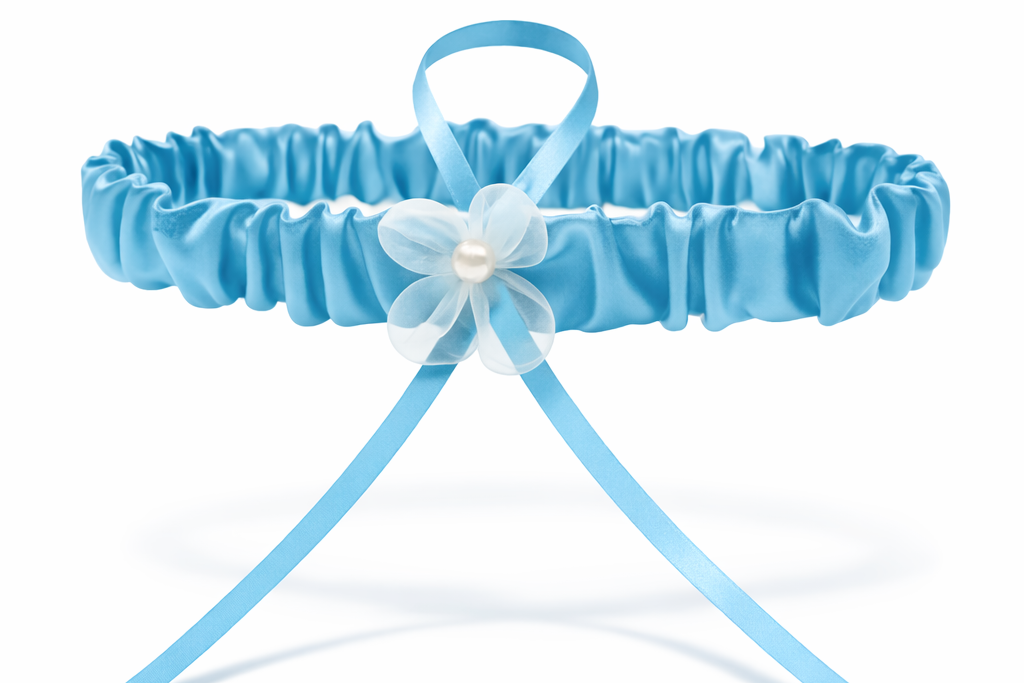 Strumpfband Spitze Hellblau – Dünnes Braut-Strumpfband „Something Blue“ Hochzeit | ONDEGO®