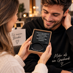 BRUDERHERZ Armband Herren aus Onyx – Geschenk für Bruder mit Spruchkarte & Geschenkbox