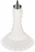 Brautschleier Ivory 3 Meter – Kathedrale Spitze Schleier lang Kirche | ONDEGO®