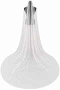 Zarte Glasschliffperlen 3 Meter Kathedrale Brautschleier – Ivory Elfenbein | ONDEGO®