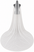 Zarte Glasschliffperlen 3 Meter Kathedrale Brautschleier – Ivory Elfenbein | ONDEGO®