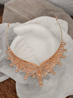 Braut Diadem Gold 6 cm – Strass Krone mit Ösen | ONDEGO®
