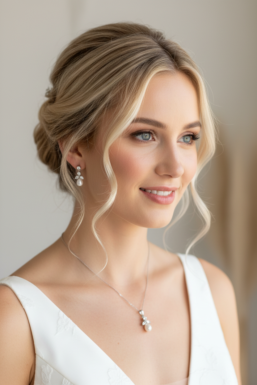 Schmuckset Silber – Perlen & Zirkonia Collier mit Ohrringen | ONDEGO®