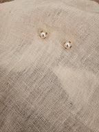 Perlen Ohrstecker Gold 6 mm – Edelstahl wasserfest | Brautschmuck minimalistisch | ONDEGO®