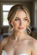 Gold Zirkonia Schmuckset mit Mini-Ohrringen – filigranes Collier | ONDEGO®