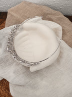 Zirkonia Diadem Silber – Tiara 4 cm hoch filigran | ONDEGO®