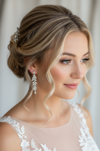 Elegante Braut Ohrringe Silber – Zirkonia 6 cm | ONDEGO®