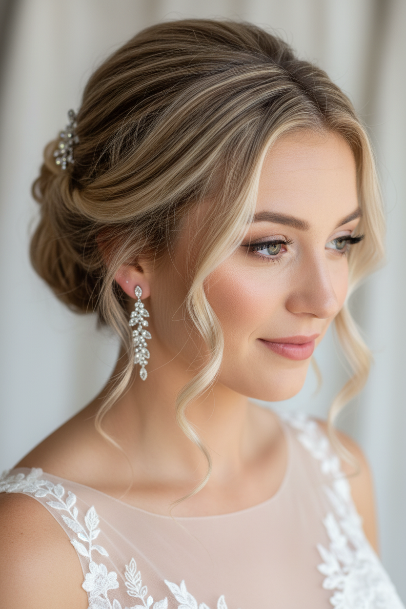 Elegante Braut Ohrringe Silber – Zirkonia 6 cm | ONDEGO®