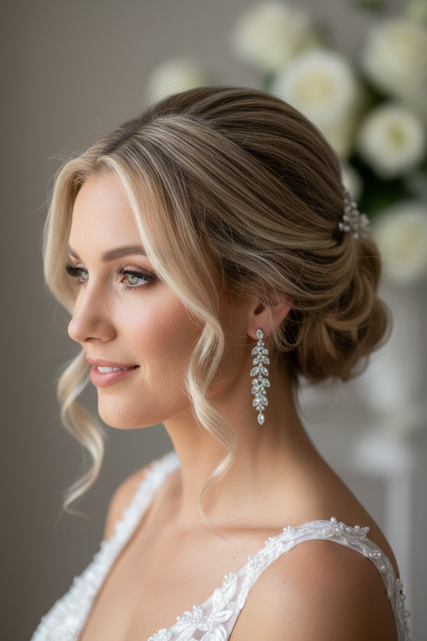 Elegante Braut Ohrringe Silber – Zirkonia 6 cm | ONDEGO®