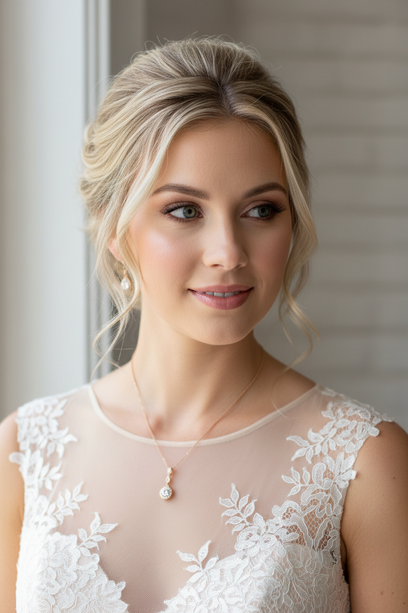 Roségold Zirkonia Schmuckset mit abnehmbarer Rückenkette – Collier, Ohrringe & Armband | ONDEGO®