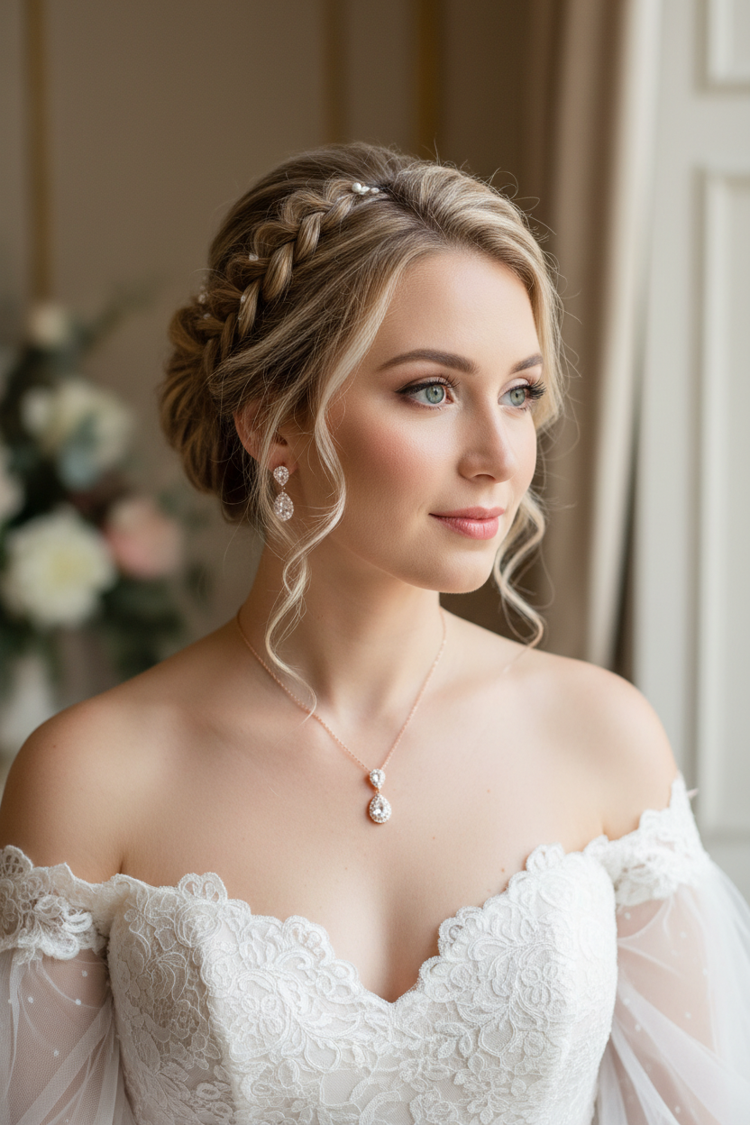 Brautschmuck Set Roségold – Zirkonia Tropfen Kette, Ohrringe & Armband verstellbar | ONDEGO®