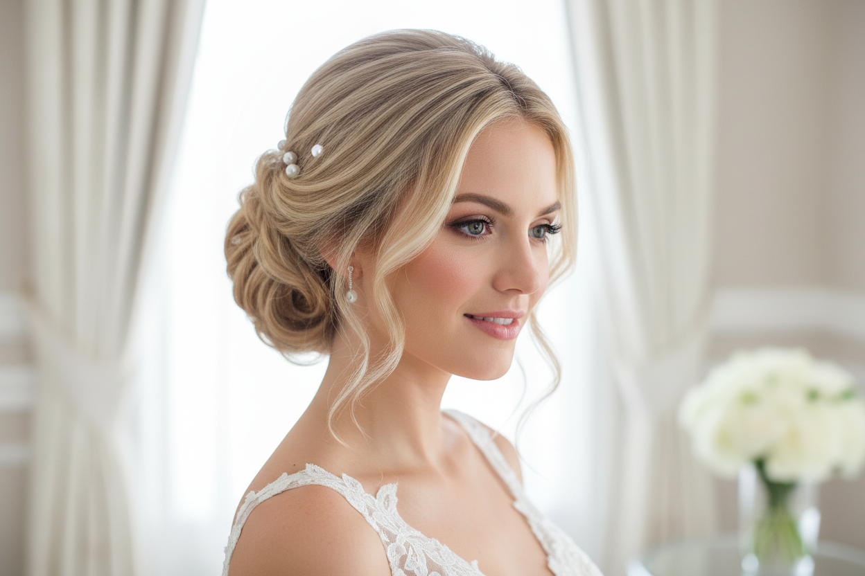 Klassische Perlen Curlies Silber – 6er Set Haarspiralen mit großer Perle für Braut, Hochzeit & festliche Frisuren | ONDEGO®