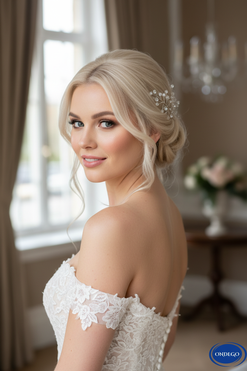 Kristall Haardraht Silber – Brautschmuck Hochzeit | ONDEGO®