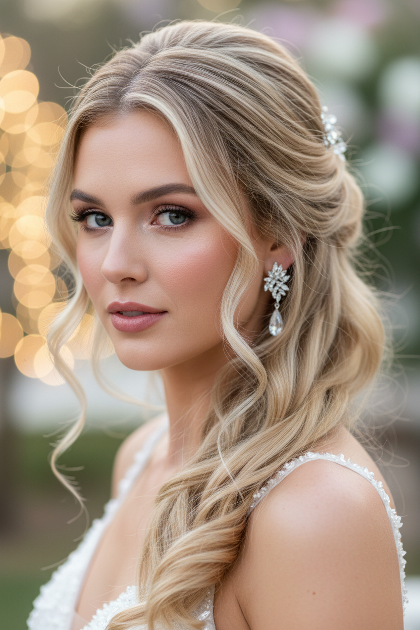 Zirkonia Tropfen Ohrringe Silber – Braut Ohrringe mit Tropfenanhänger 4 cm | Hochzeitsschmuck Damen