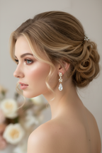 Zirkonia Ohrringe Gold – Lange Ohrstecker mit funkelnden Zirkonia | ONDEGO®