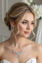 Zirkonia Blüten Schmuckset Silber – Collier, Ohrringe & Armband mit AAA+ Zirkonia | ONDEGO®