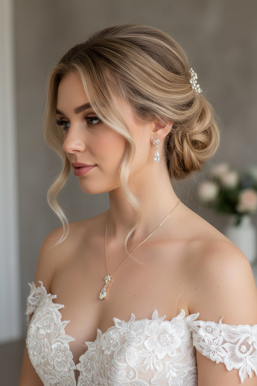 Zirkonia Schmuckset Gold – Collier & Ohrringe mit Tropfen-Design | ONDEGO®