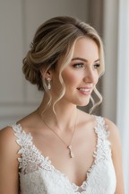 Zirkonia Schmuckset Gold – Collier & Ohrringe mit Tropfen-Design | ONDEGO®