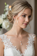 Zirkonia Schmuckset Gold – Collier & Ohrringe mit Tropfen-Design | ONDEGO®