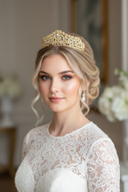 Diadem Gold – Haarschmuck mit Strass 5 cm hoch | ONDEGO®