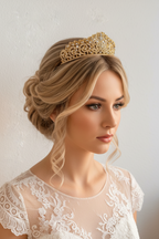 Diadem Gold – Haarschmuck mit Strass 5 cm hoch | ONDEGO®
