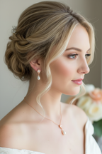 Zirkonia Perlen Schmuckset Roségold – Halskette & Ohrringe | Eleganter Brautschmuck | ONDEGO®