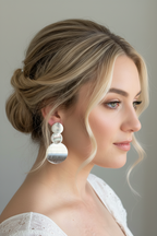Silber Statement Ohrringe Damen – Große Hängeohrringe mit Plättchen Design | ONDEGO®