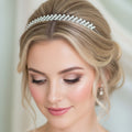 Strass Diadem Silber – Hochzeit Tiara, Braut Haarschmuck, Glitzer Krone | ONDEGO®