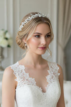 Vintage Perlen Diadem – kunstvoll verziertes Tiara für Hochzeit & Brautfrisur | ONDEGO®