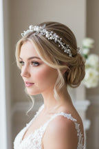 Vintage Perlen Diadem – kunstvoll verziertes Tiara für Hochzeit & Brautfrisur | ONDEGO®