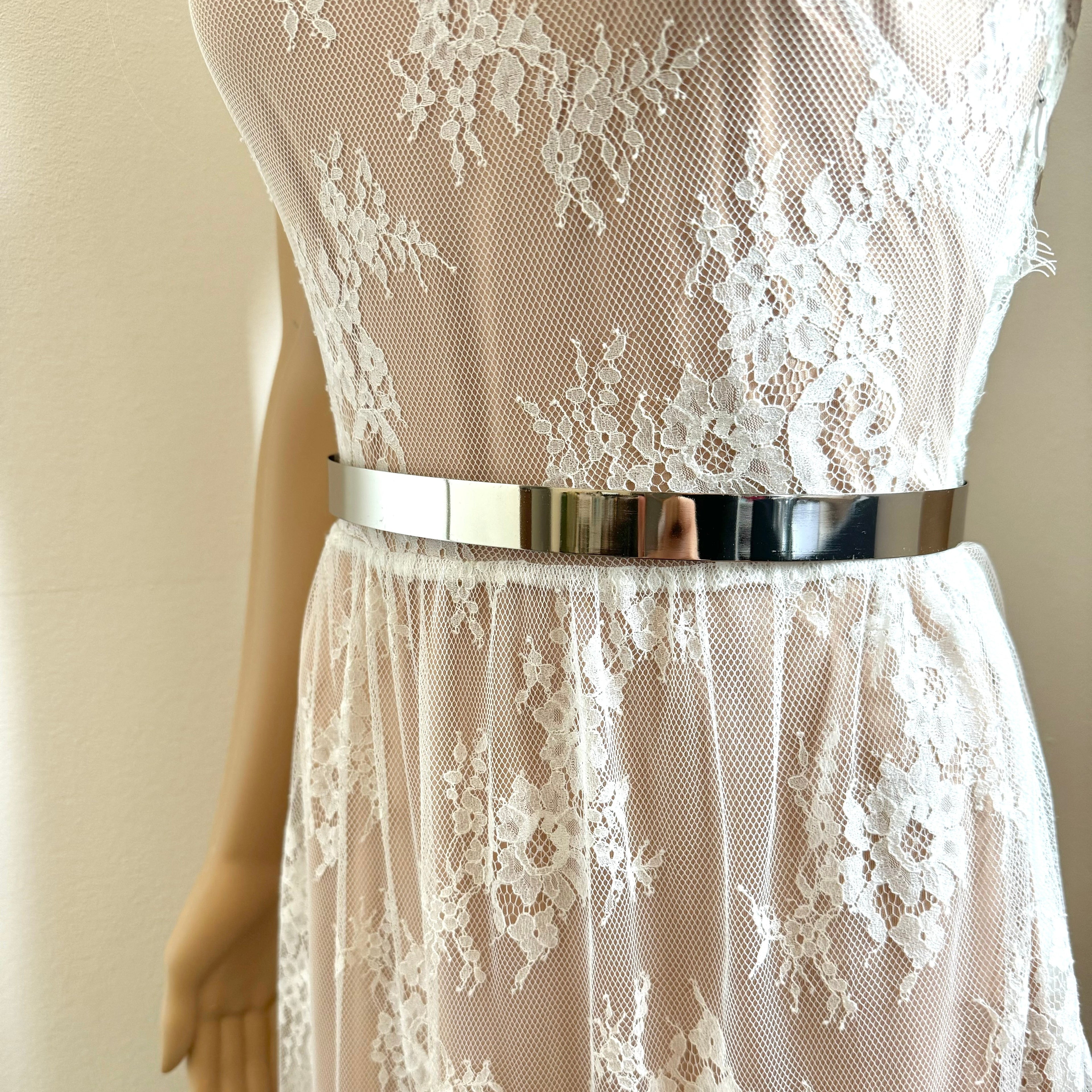 Eleganter Brautgürtel SILBER – Schlichter Metall-Taillengürtel für Hochzeit & Hochzeitskleid | ONDEGO®