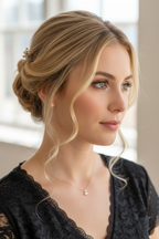 18K Vergoldetes Schmuckset aus 925 Silber – Halskette & Ohrringe Minimalistisch Elegant Brautschmuck | ONDEGO®