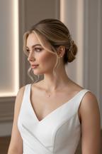 18K Vergoldetes Schmuckset aus 925 Silber – Halskette & Ohrringe Minimalistisch Elegant Brautschmuck | ONDEGO®