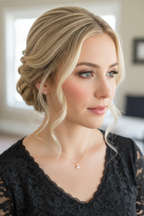 18K Vergoldetes Schmuckset aus 925 Silber – Halskette & Ohrringe Minimalistisch Elegant Brautschmuck | ONDEGO®