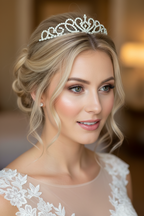 Silber Strass Haarreif – elegante Tiara für Braut, Mädchen & festliche Anlässe | ONDEGO®