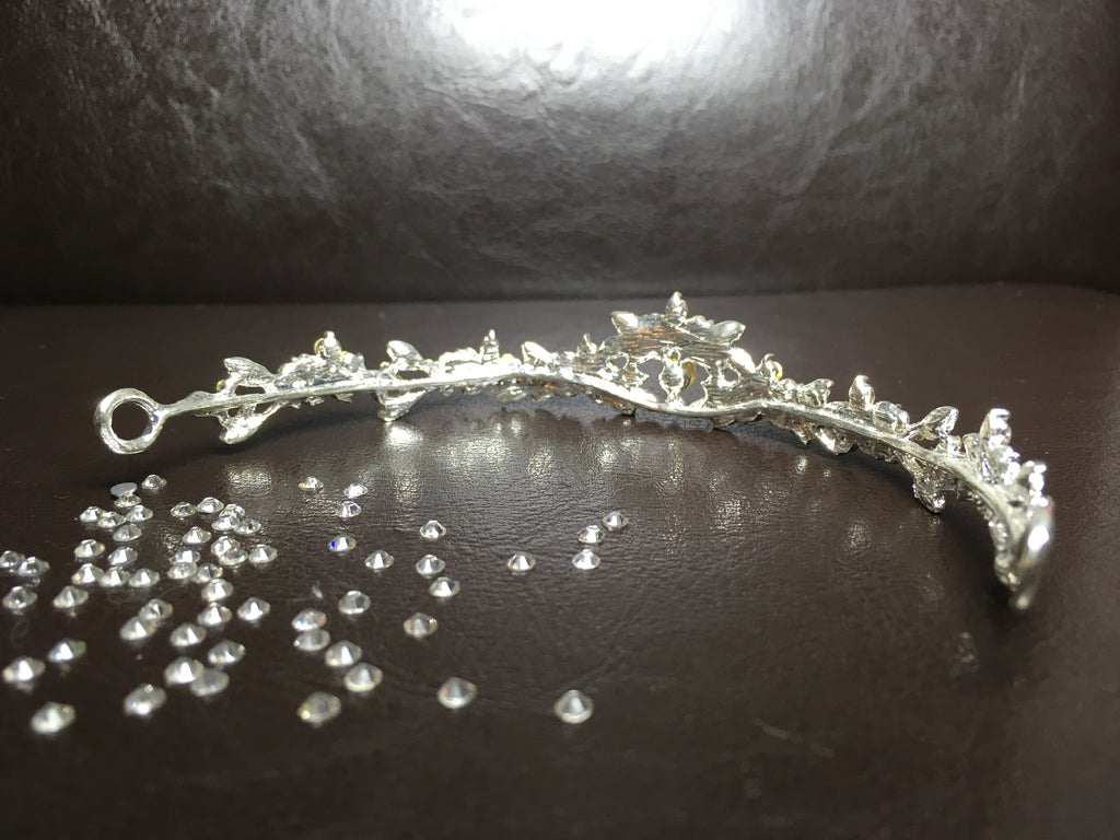 Silber Strass Diadem – edler Haarreif mit Kunstperlen für Braut & Festfrisuren | ONDEGO®