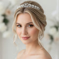 Herz Perlen Strass Haarreif Silber – romantisches Diadem für Hochzeit, Braut & Anlass | ONDEGO®