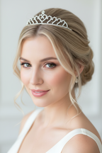 Silber Diadem Herzform – Strass Tiara für Hochzeit, Geburtstag, Kinder & Prinzessinnen-Momente | ONDEGO®