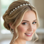 Perlen Strass Haarreif Silber – eleganter & dezenter Haarschmuck für Hochzeit, Braut & Anlass | ONDEGO®