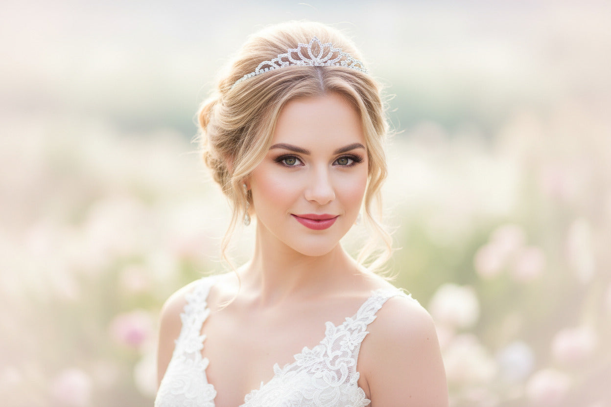 Strass Haarreif Silber – Braut Diadem, Hochzeit Haarschmuck, Krone | ONDEGO®