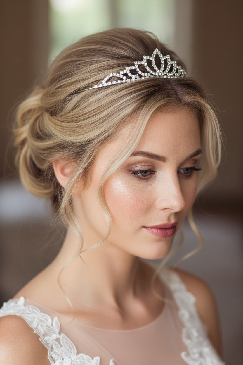 Strass Haarreif Silber – Braut Diadem, Hochzeit Haarschmuck, Krone | ONDEGO®