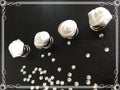 Elegante Curlies Weiß – 6er Set Haarspiralen mit Stoffblüten für Braut, Hochzeit & festliche Frisuren | ONDEGO®
