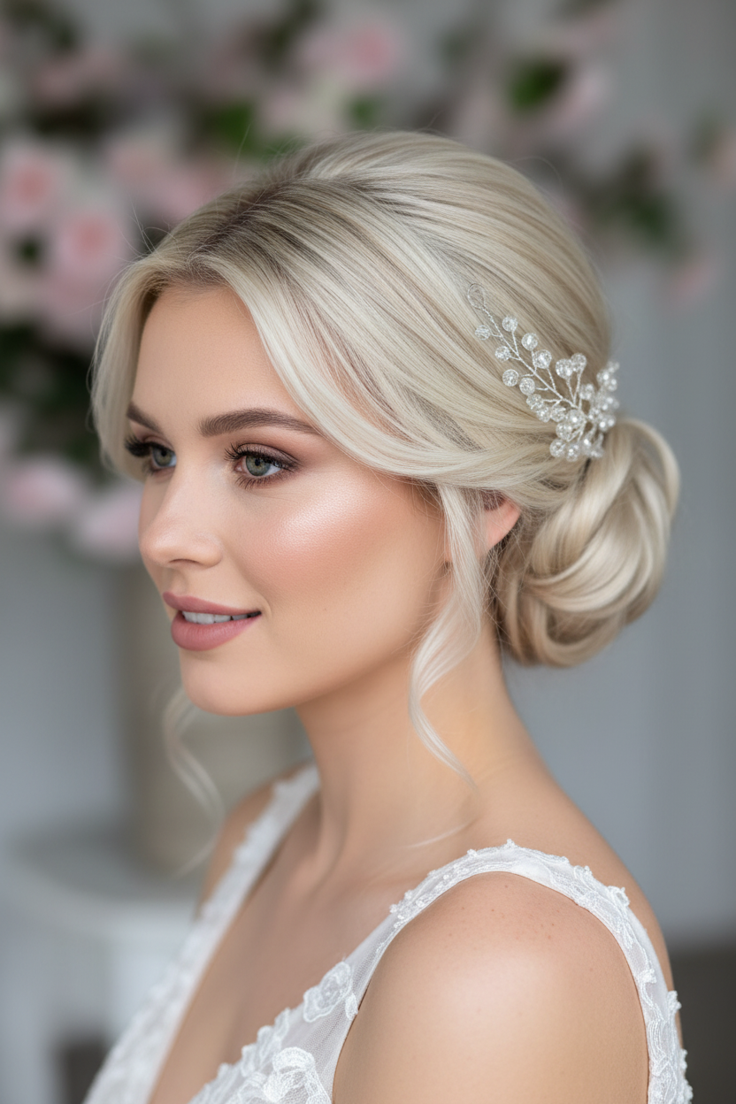 Kristall Haardraht Silber – Brautschmuck Hochzeit | ONDEGO®