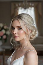 Kristall Haardraht Silber – Brautschmuck Hochzeit | ONDEGO®