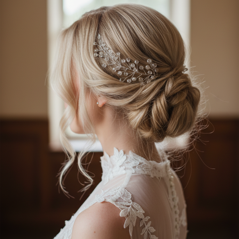 Kristall Haardraht Silber – Brautschmuck Hochzeit | ONDEGO®