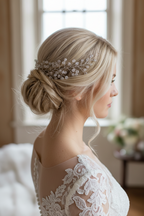 Kristall Haardraht Silber – Brautschmuck Hochzeit | ONDEGO®