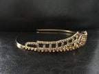 Antik Gold Diadem – Vintage Tiara mit Champagner Strass für Hochzeit, Braut & Abiball | ONDEGO®