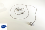 ONDEGO® Rückenkette Schmuckset Silber – 2in1 Kette & Rückenkettchen mit Zirkonia, Ohrringe & Armband