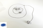 ONDEGO® Rückenkette Schmuckset Silber – 2in1 Kette & Rückenkettchen mit Zirkonia, Ohrringe & Armband
